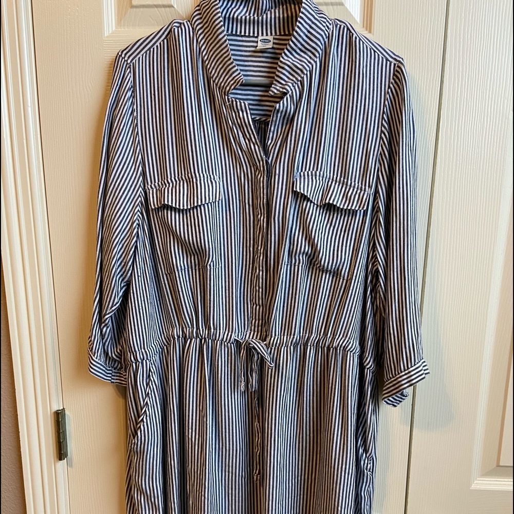 2XStriped Old Navy Dress, Drawstring Waist